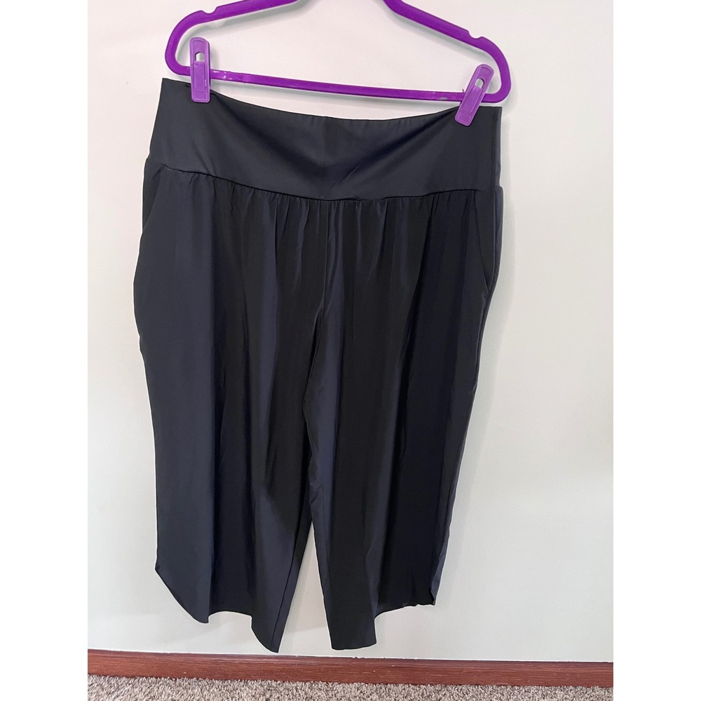 Halara Breezeful Black High Waisted Wide Leg Athleisure Pants Womens 1X NWT